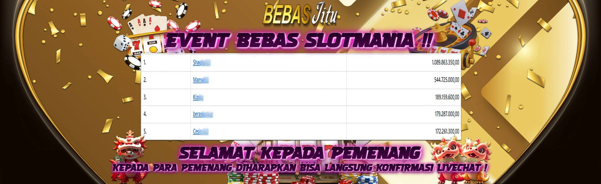 PEMENANG BEBAS SLOTMANIA